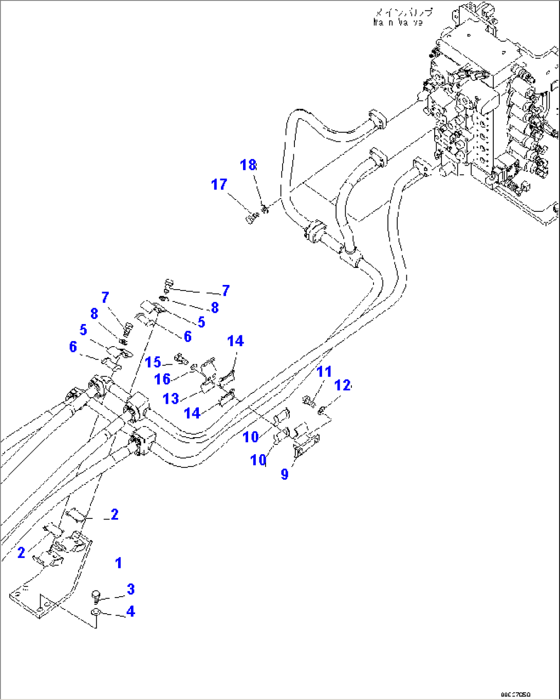 BOOM LINE (BRACKET AND CLAMP)