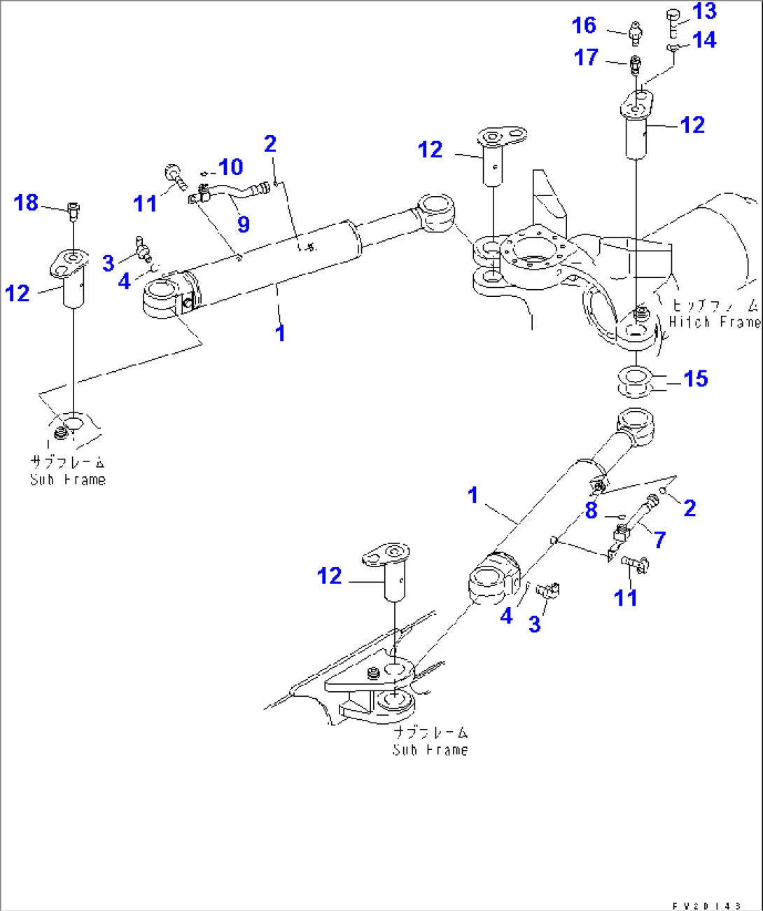 STEERING CYLINDER AND PIPING
