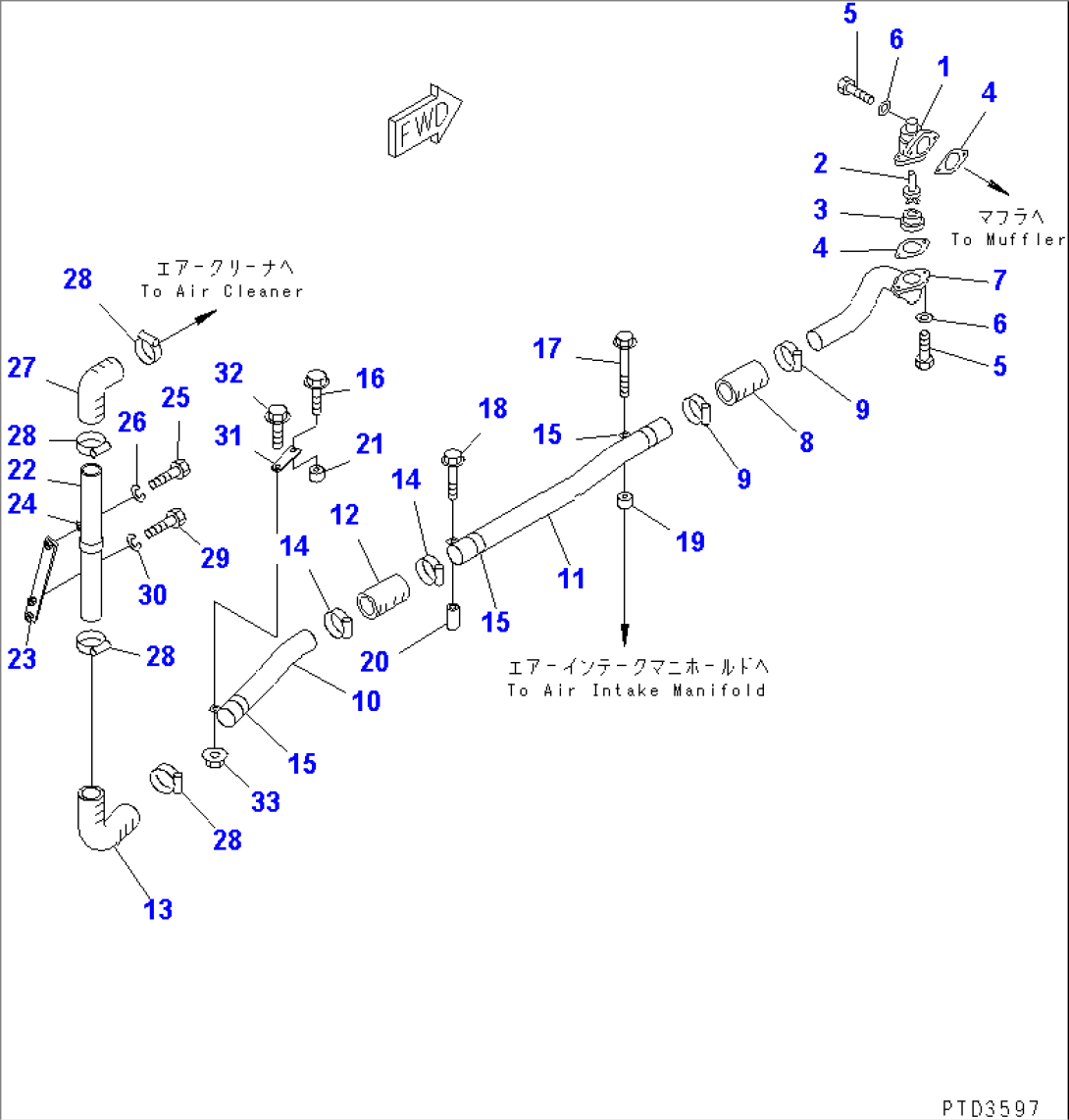 MUFFLER EJECTOR PIPING (EC. DYNAMIC NOISE SUPPRESSION SPEC.)(#19260-20091)