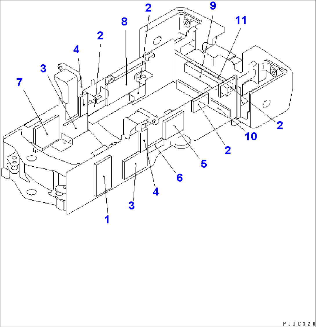 REAR FRAME (SHEET) (LIVESTOCK RAISING SPEC.)(#10001-12000)