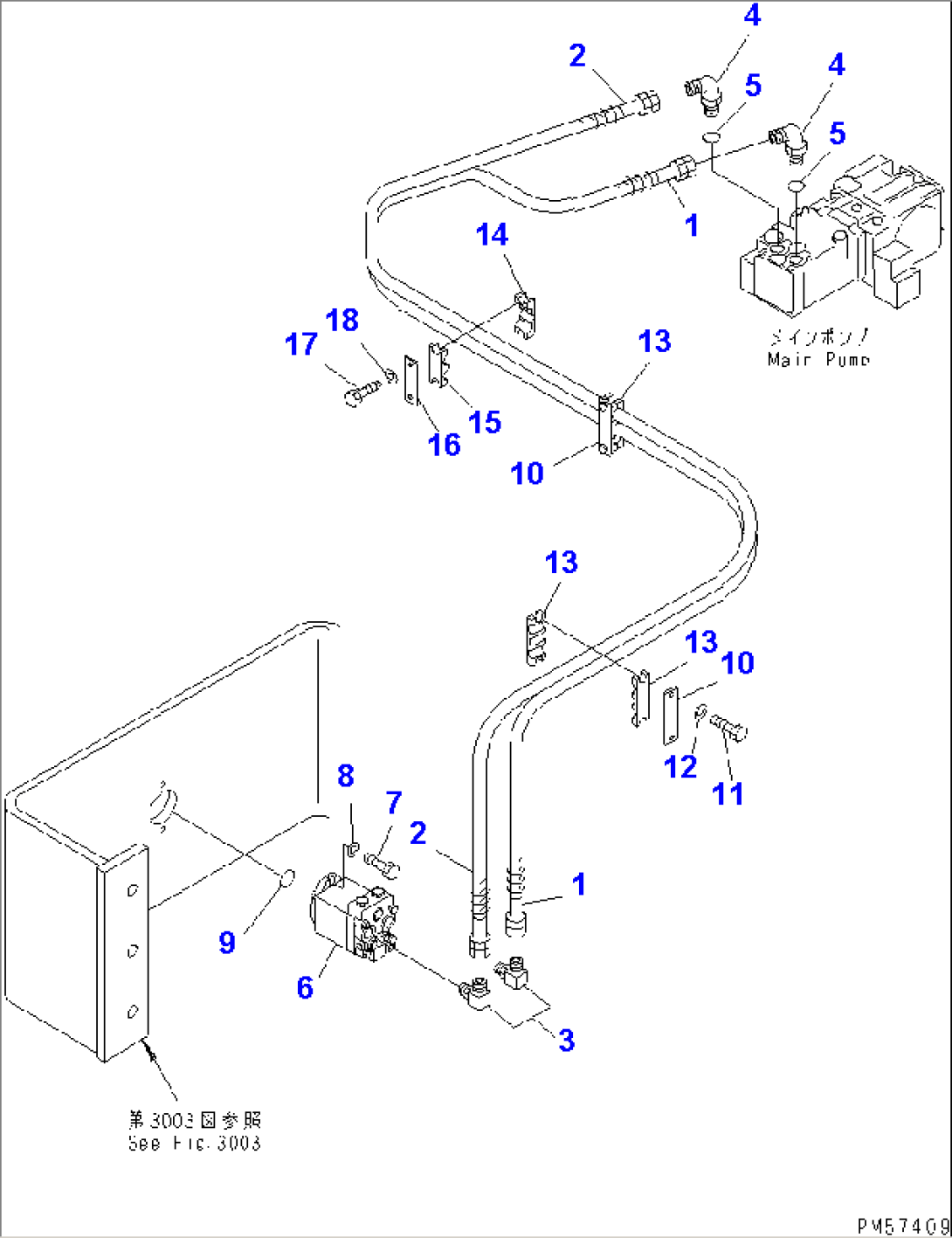 HYDRAULIC PIPING (VIBRATION MOTOR LINE)