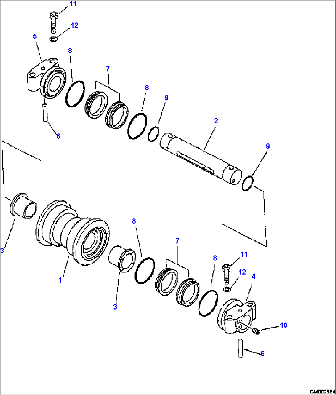 R0200-01A1 CARRIER ROLLER HEAVY DUTY