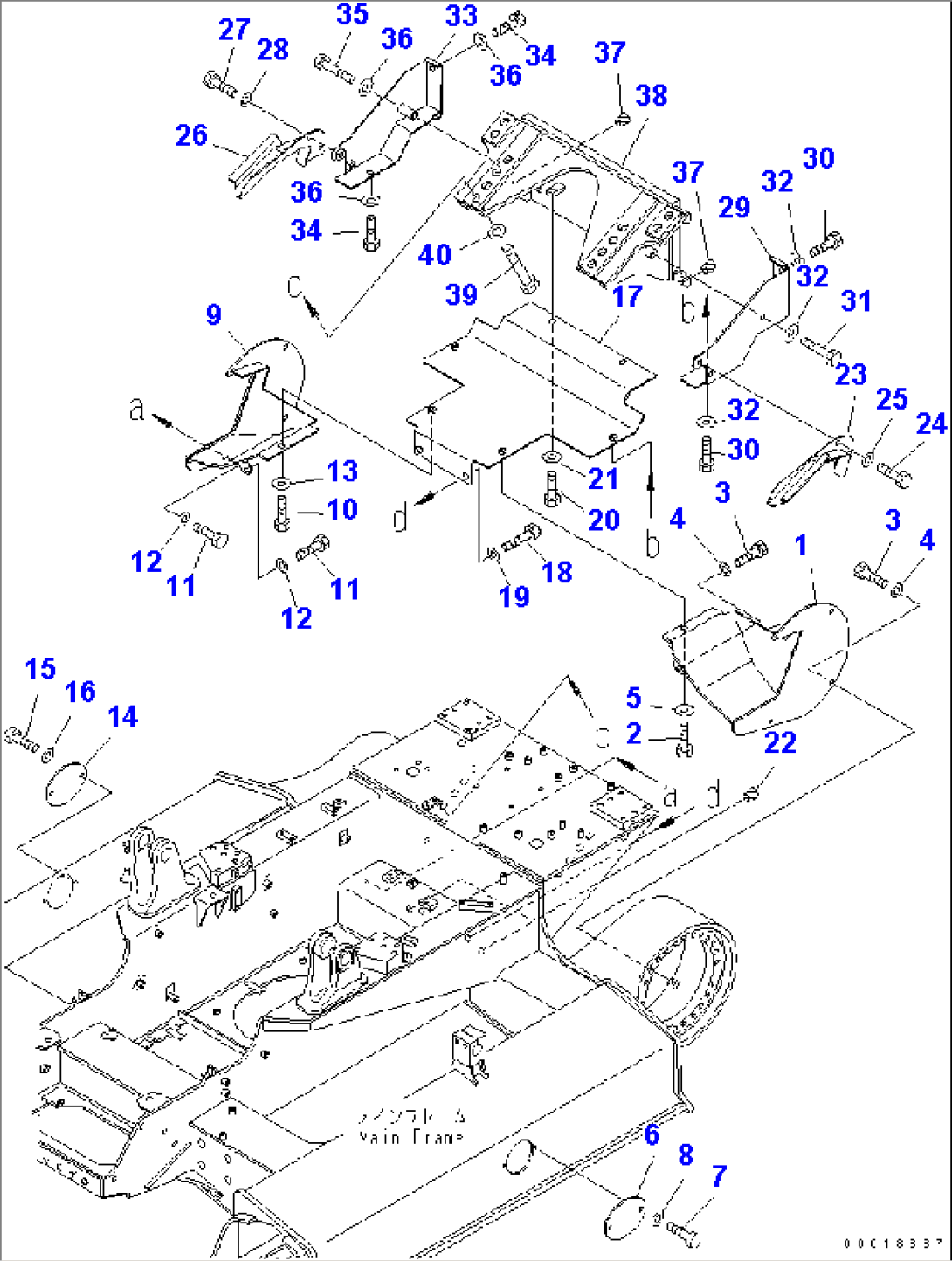 TRACK FRAME COVER (FOR SWING DRAWBER)