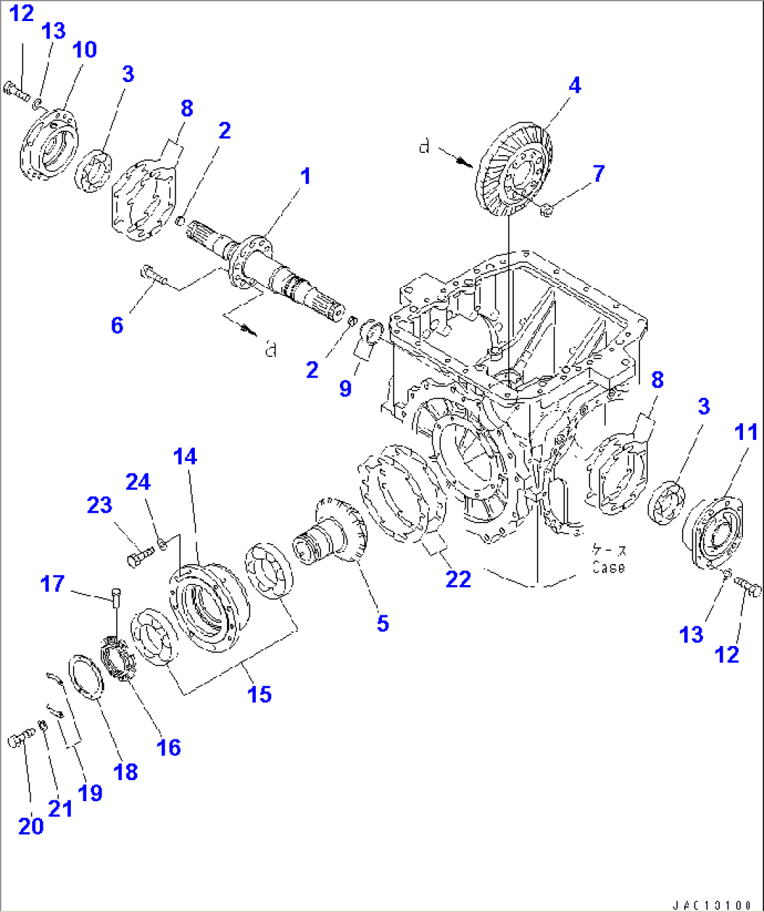 H.S.S (BEVEL GEAR AND SHAFT)(#65001-)