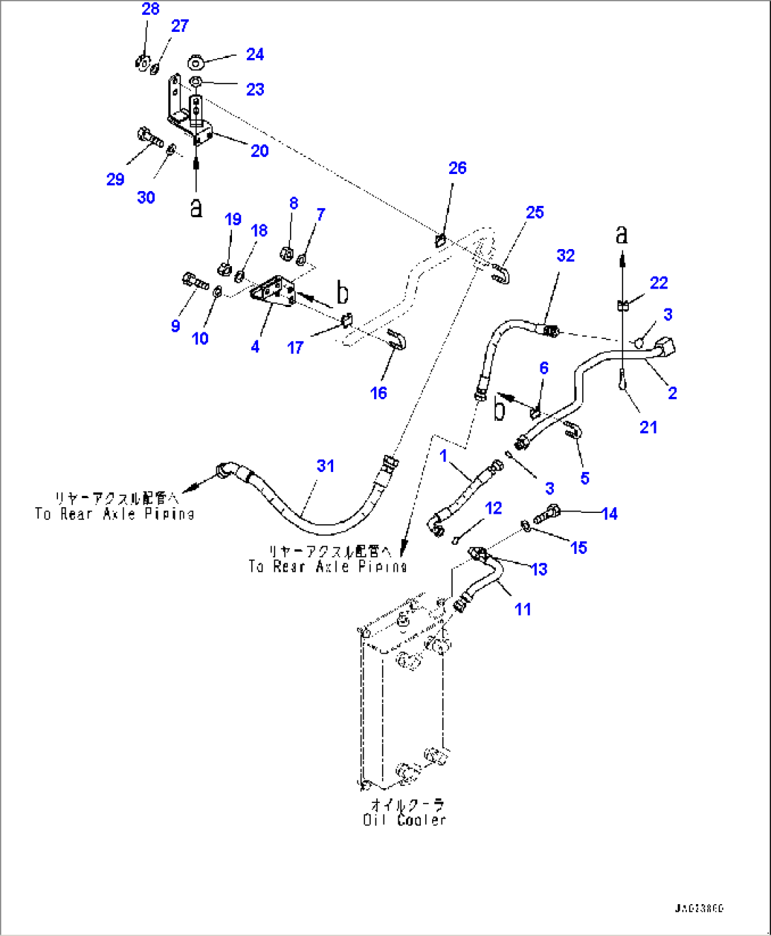 Brake Control, Cooling Piping, Rear (#91411-)