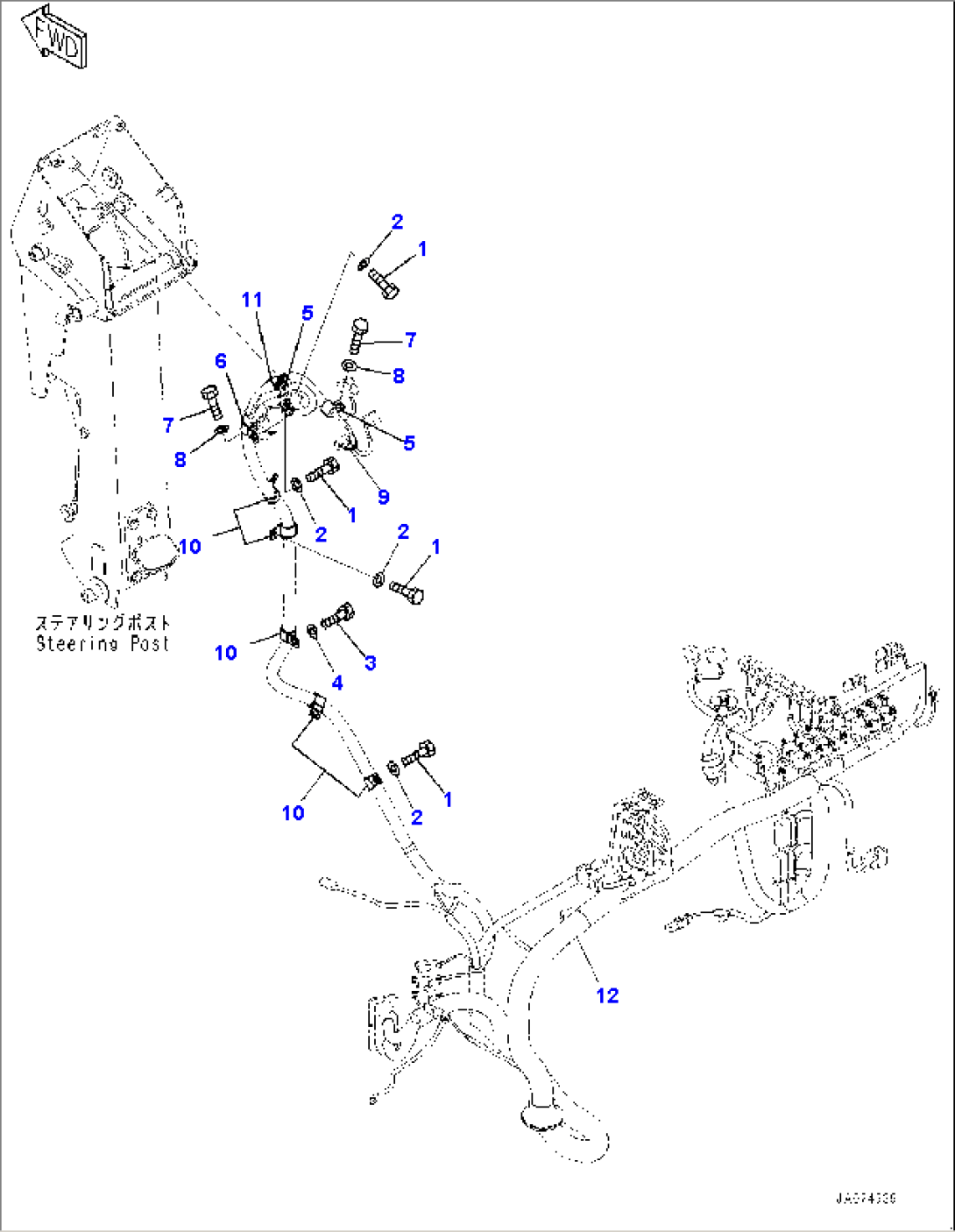 Floor Frame, Wiring Harness Mounting (#1001-)