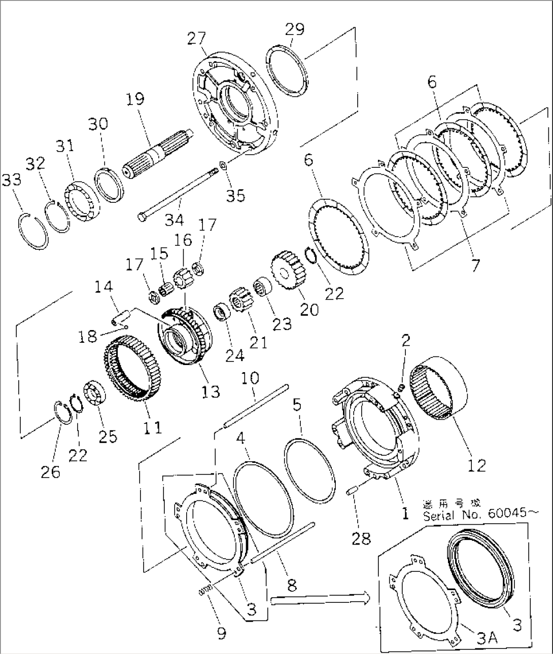 TRANSMISSION (REVERSE CLUTCH)(#60001-60069)