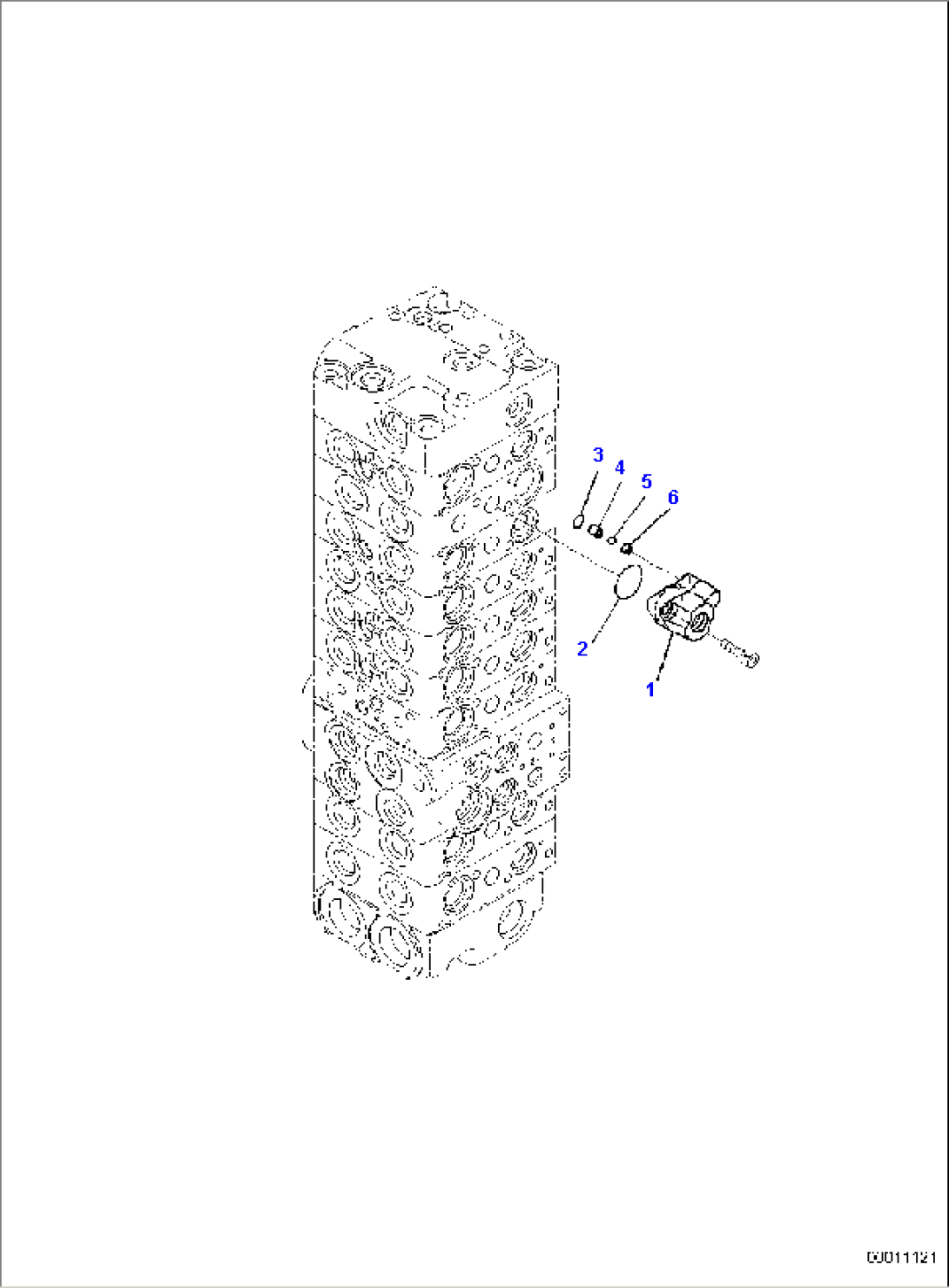 MAIN CONTROL VALVE, INNER PARTS (9/23)