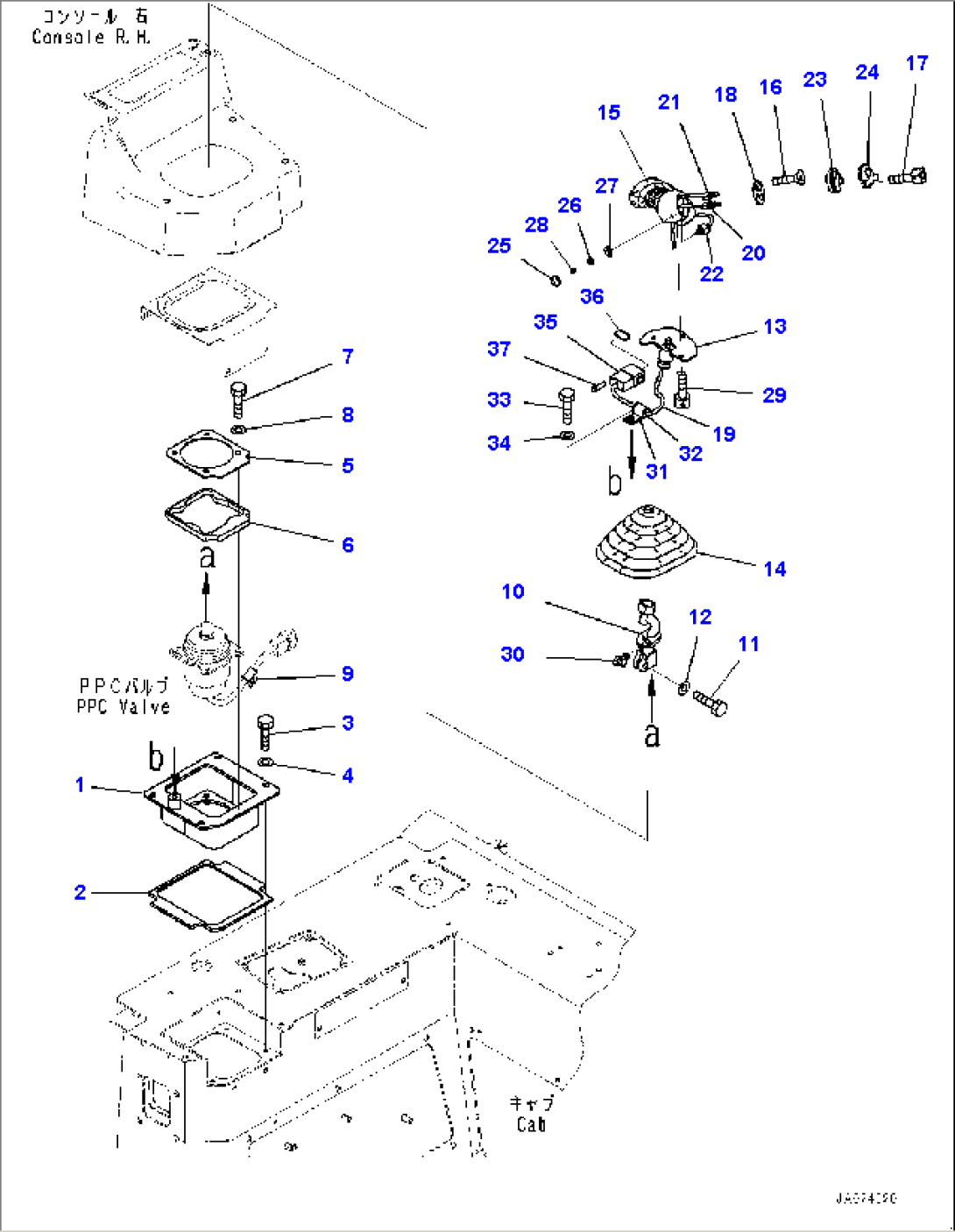 Cab, Work Equipment Control Lever (#80610-)