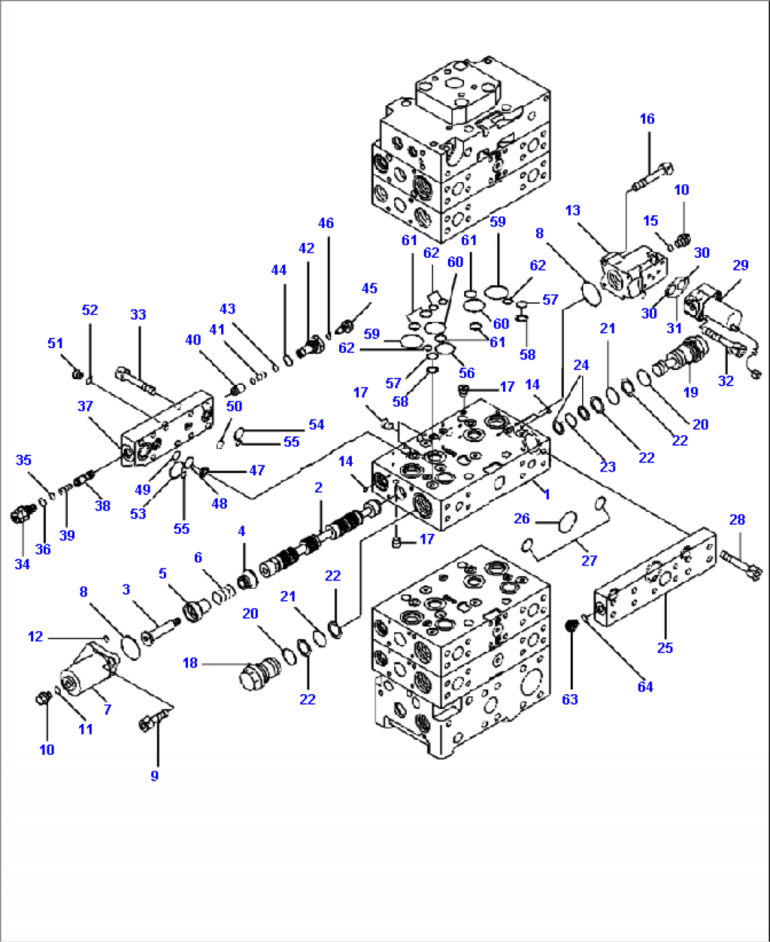 H0121-08B0 MAIN VALVE 3-SPOOL FOR ECSS (8/12)