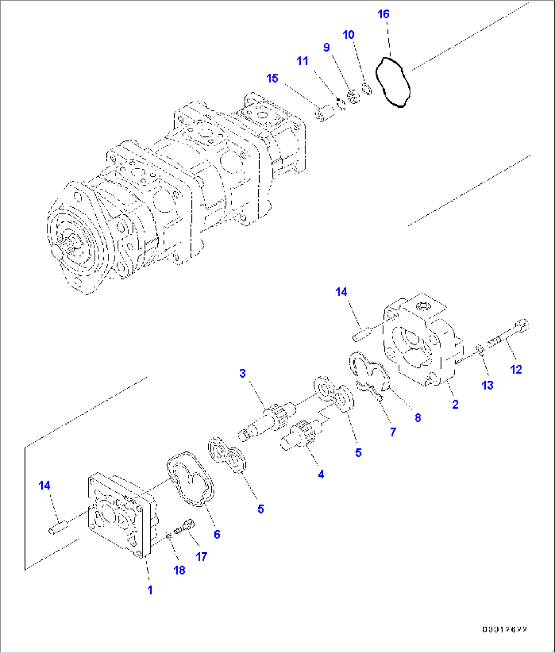 Hydraulic Oil Pump Hydraulic Oil Pump, Inner Parts (3/4) (#C10001-)