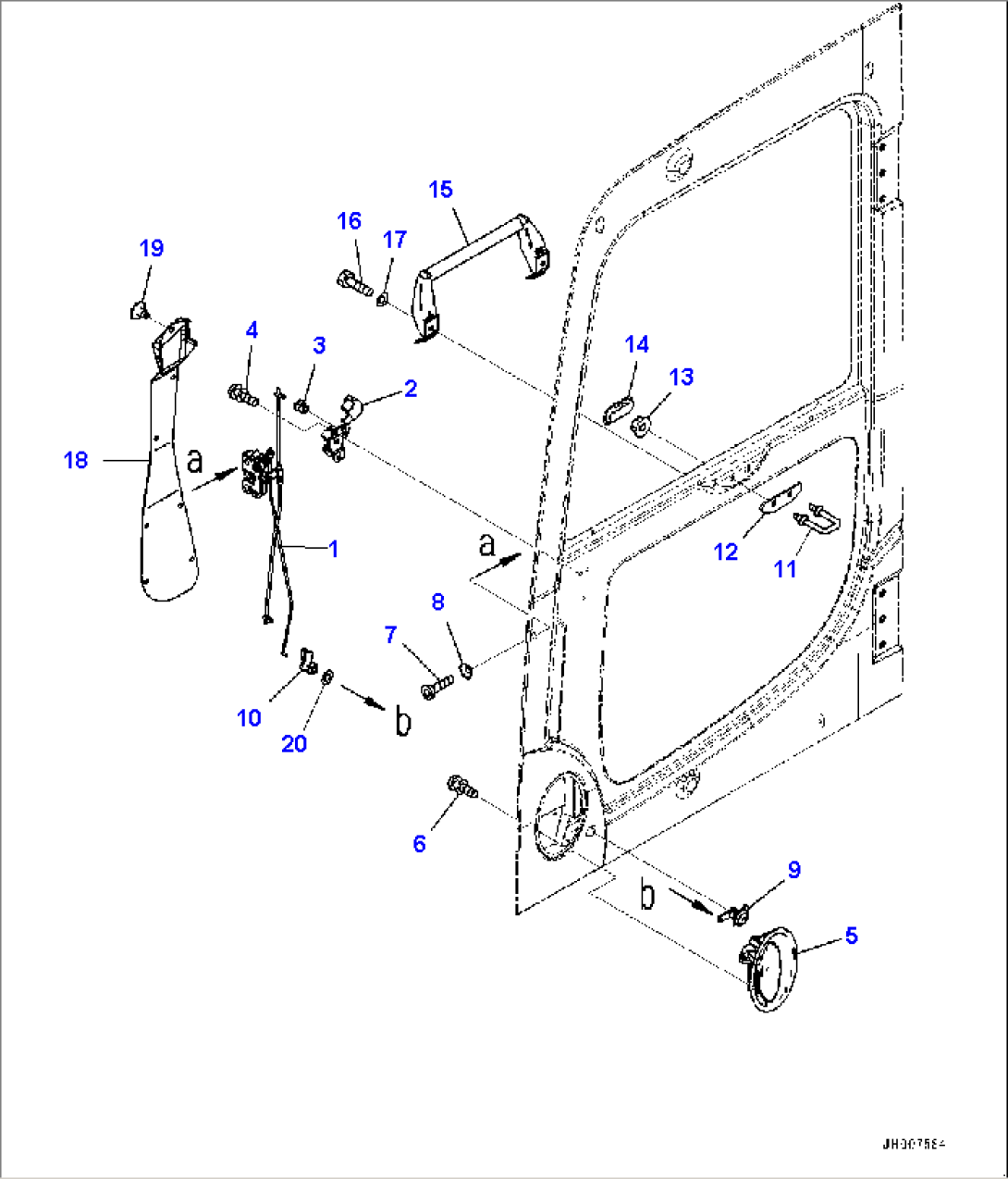 Cab, Door (#1001-)