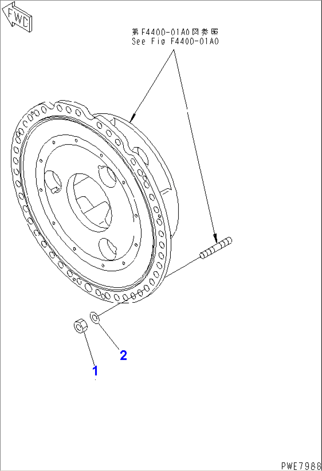 FRONT AXLE (WHEEL RIM MOUNTING PARTS)