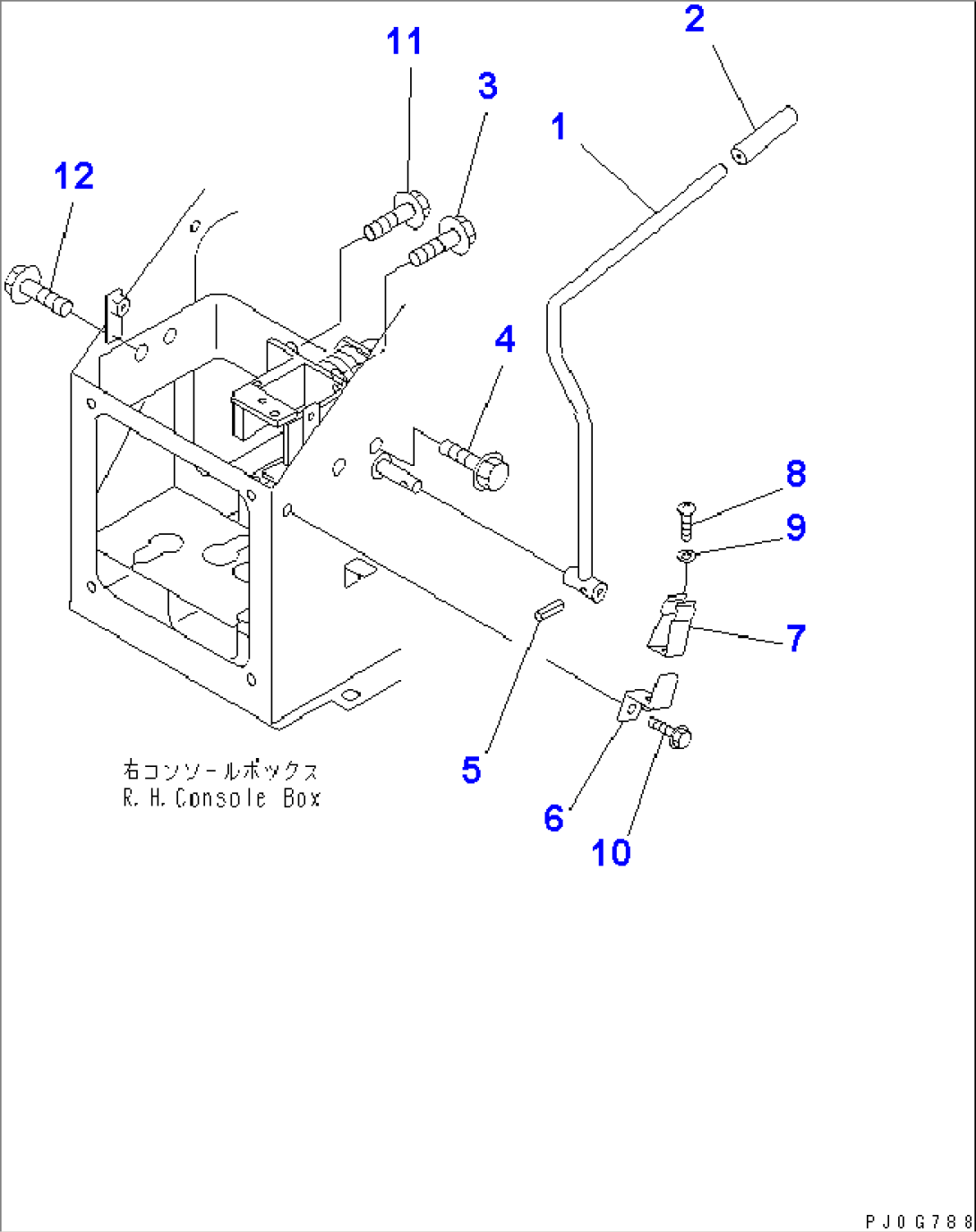 LOADER CONTROL (LOCK LEVER) (WITH 4-SPOOL CONTROL VALVE)(#64225-)