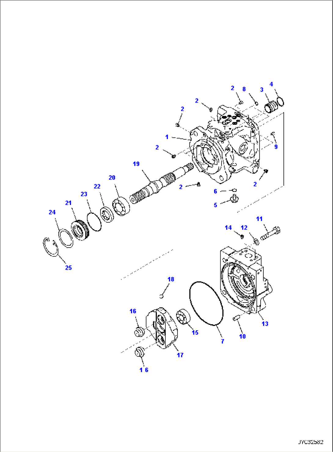 PISTON PUMP, INNER PARTS (1/5)