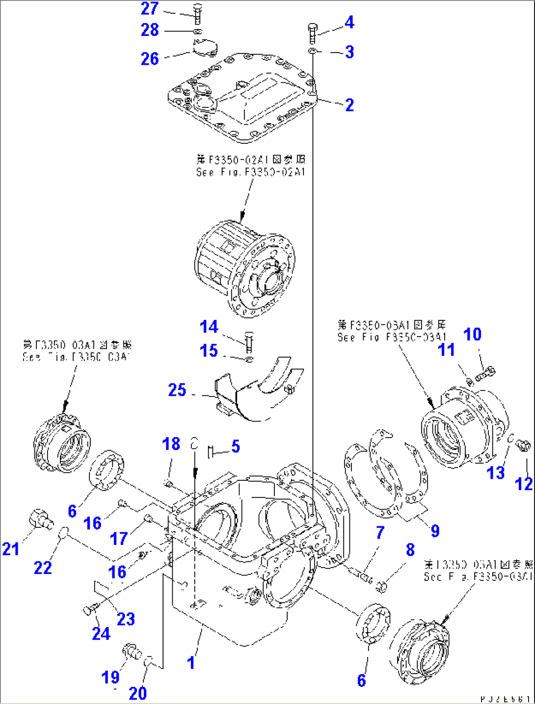 FRONT DIFFERENTIAL (HOUSING AND RELATED PARTS) (LIMITED SLIP DIF.)