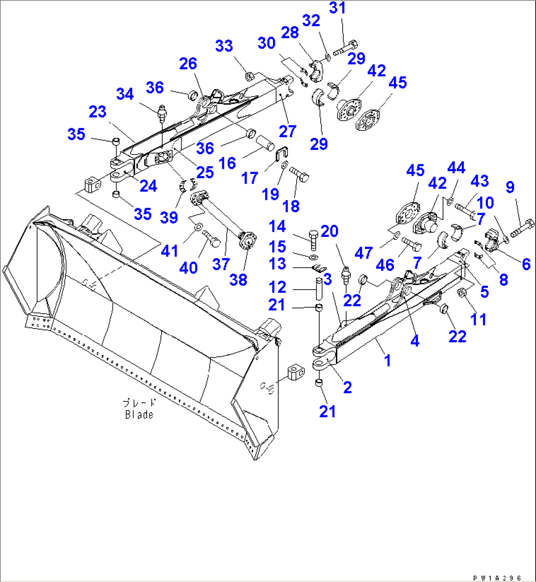 STRAIGHT TILT FRAME (REINFORCED TYPE) (FOR SUPER DOZER)