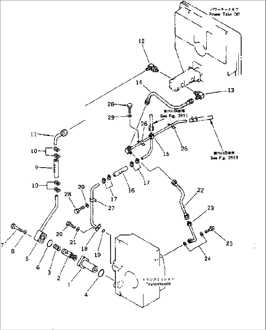 LUBRICATION PIPING (TRANSMISSION)(#10009-)