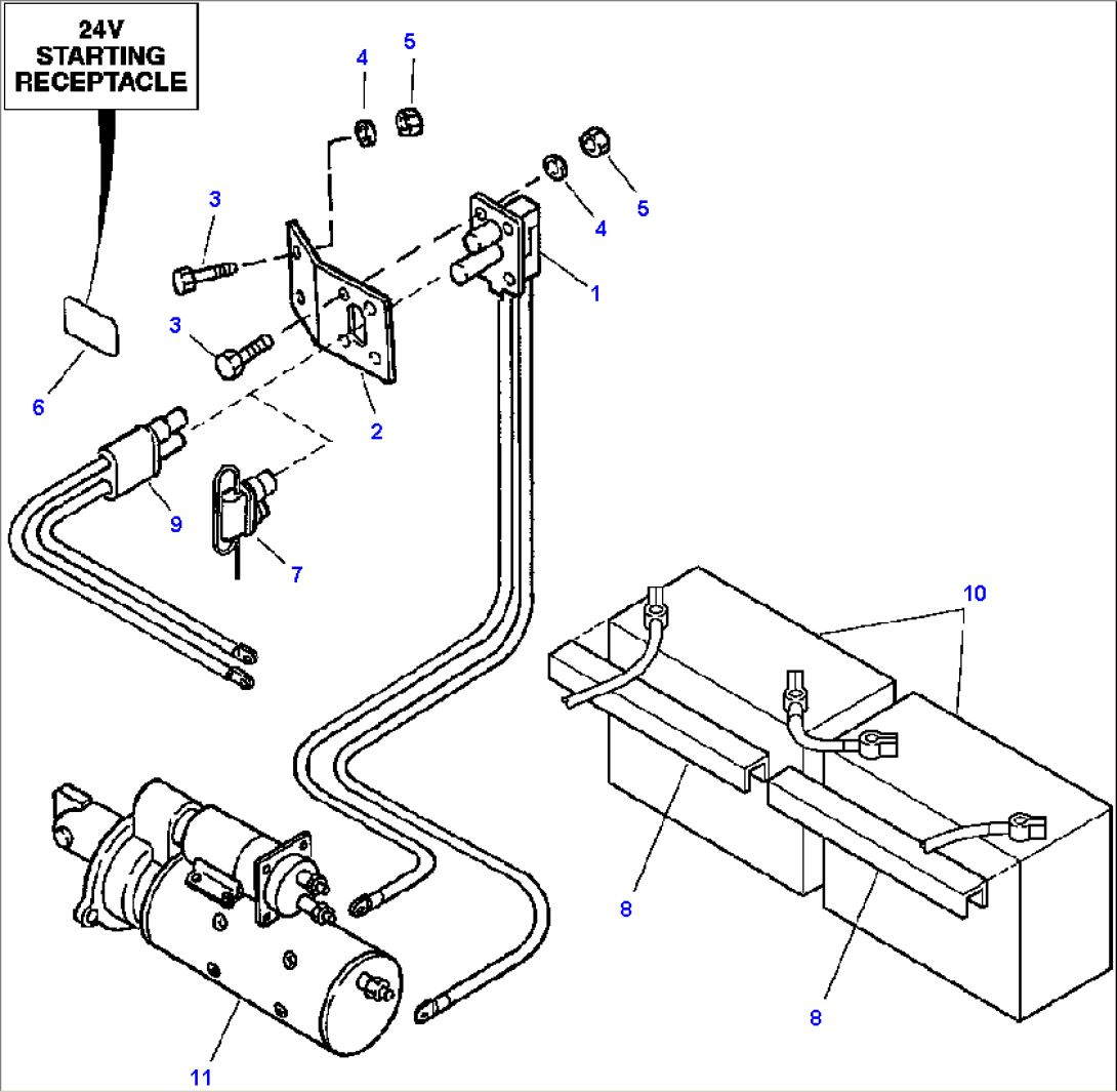 FIG. E5120-01A0 STARTING/CHARGING RECEPTACLE - S/N 202723 AND DOWN