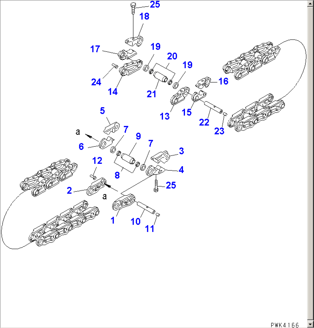 TRACK LINK (LUBRICATE TYPE) (FOR SINGLE GROUSER) (FOR TOUAKOUSAN¤CHIP SPEC.)(SUPPLY PARTS)