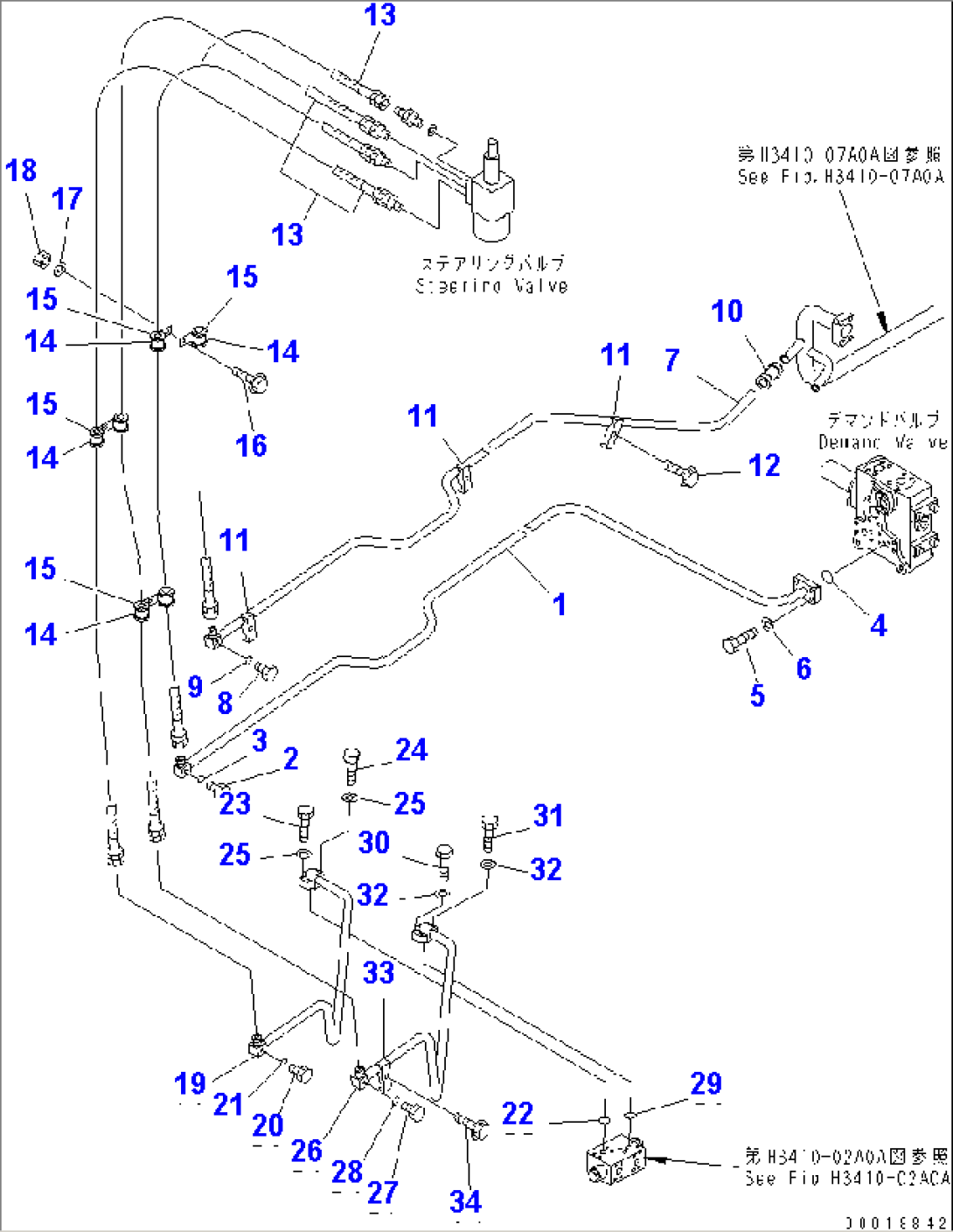 STEERING AND HOIST PIPING (PIPING) (FRAME RELATED) (3/3)(#1601-)