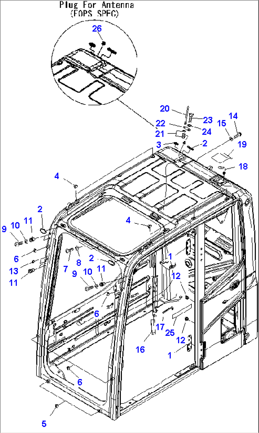 FLOOR FRAME (OPERATOR´S CAB) (BLIND BOLT)