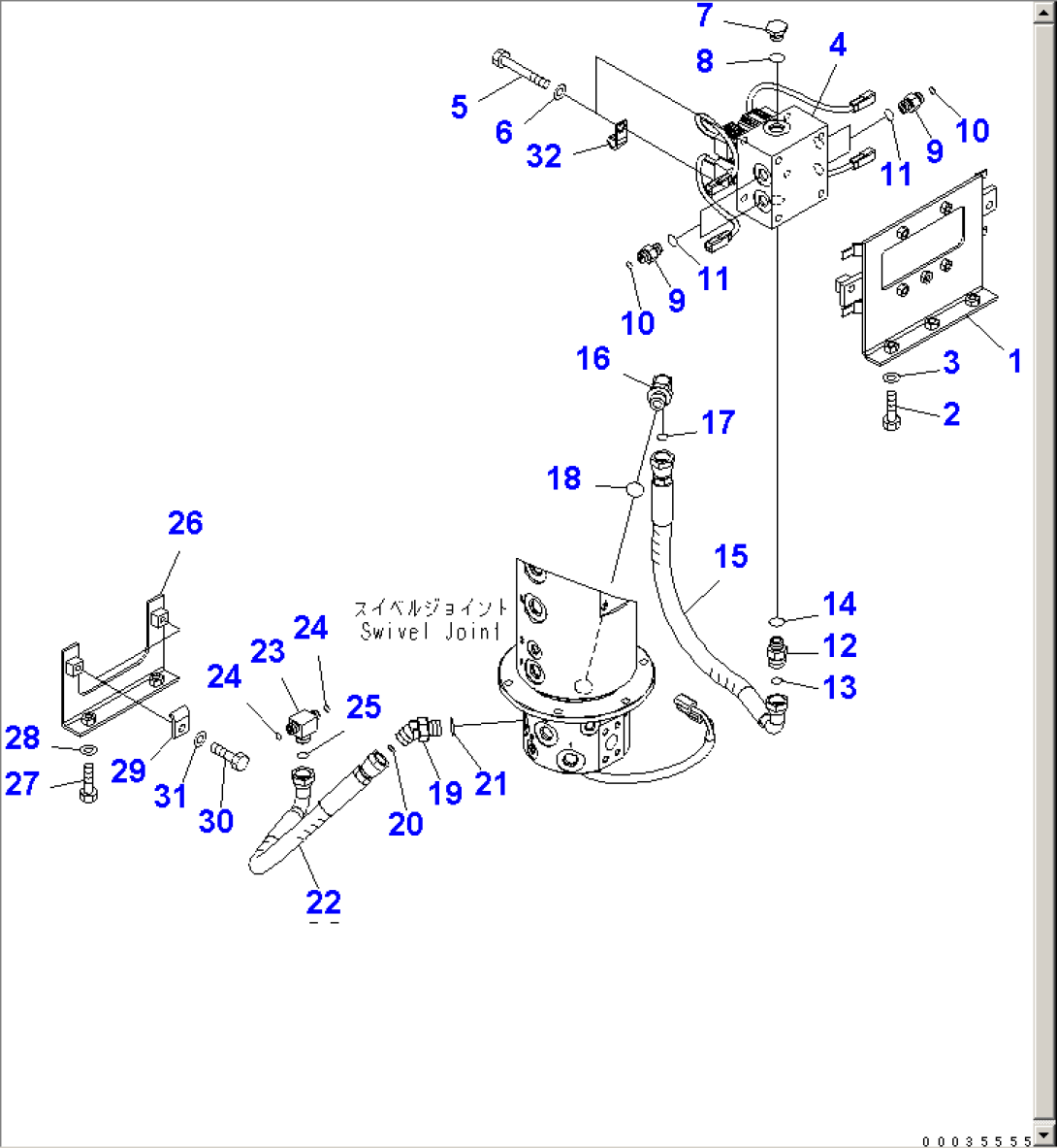 SWIVEL JOINT (OROR SOLENOID LINE)