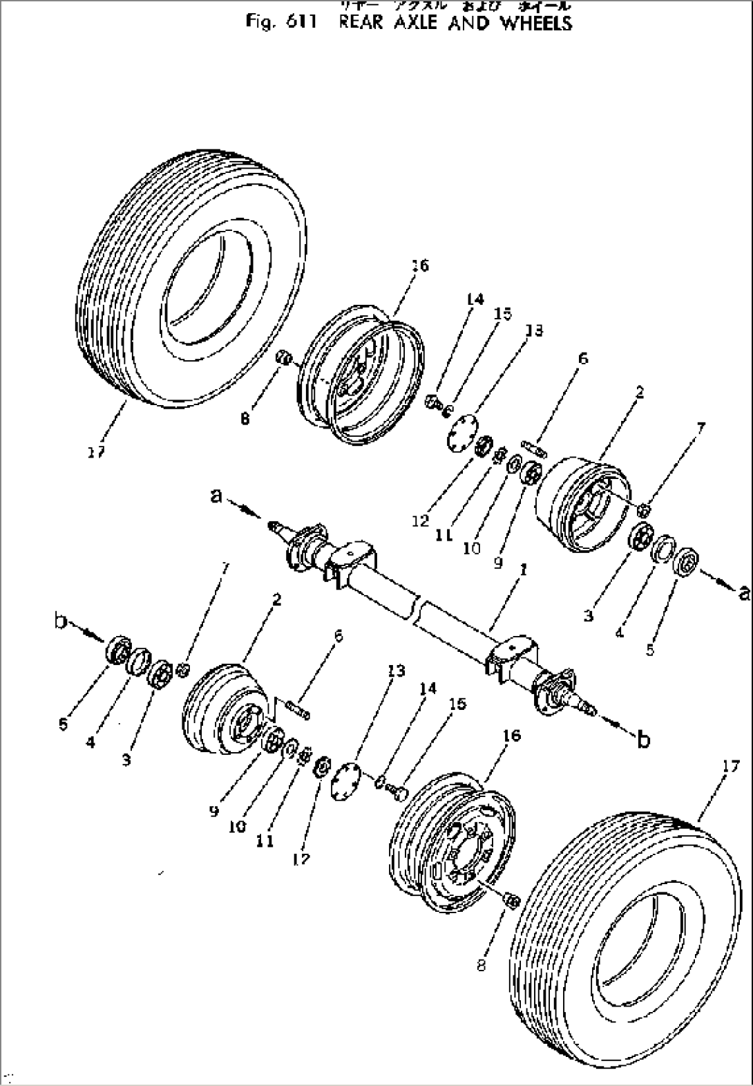 REAR AXLE AND WHEELS