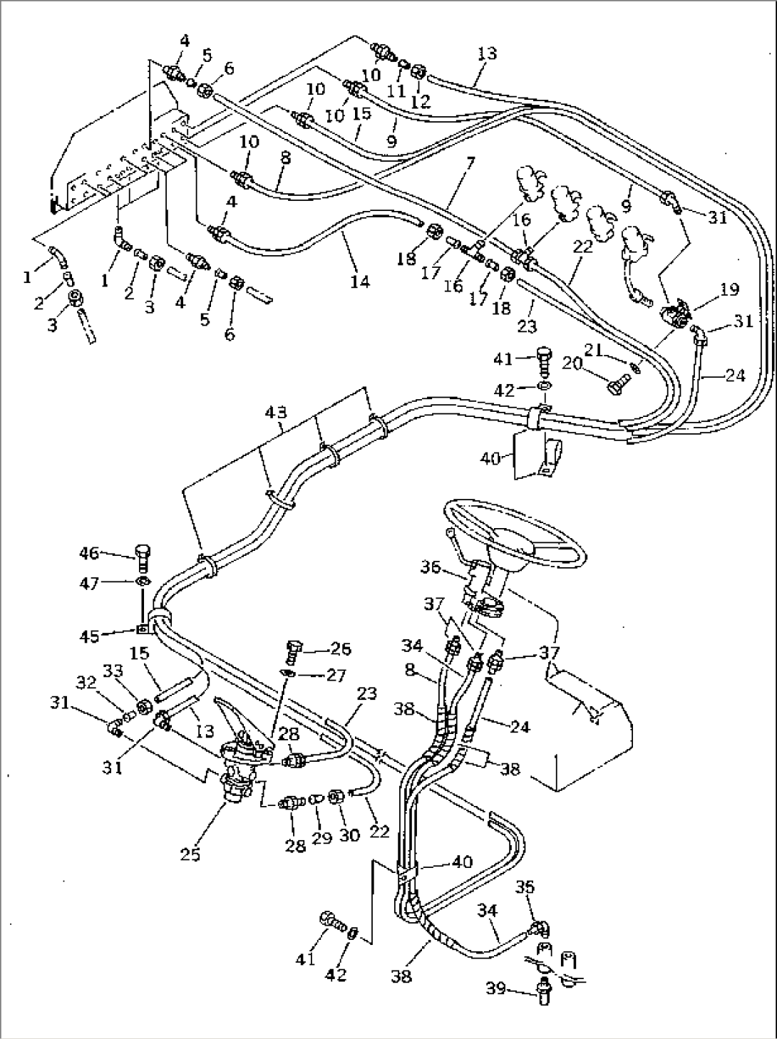 AIR PIPING (13/14) (JOINT TO TREADLE AND RETERDER VALVE)(#4407-)