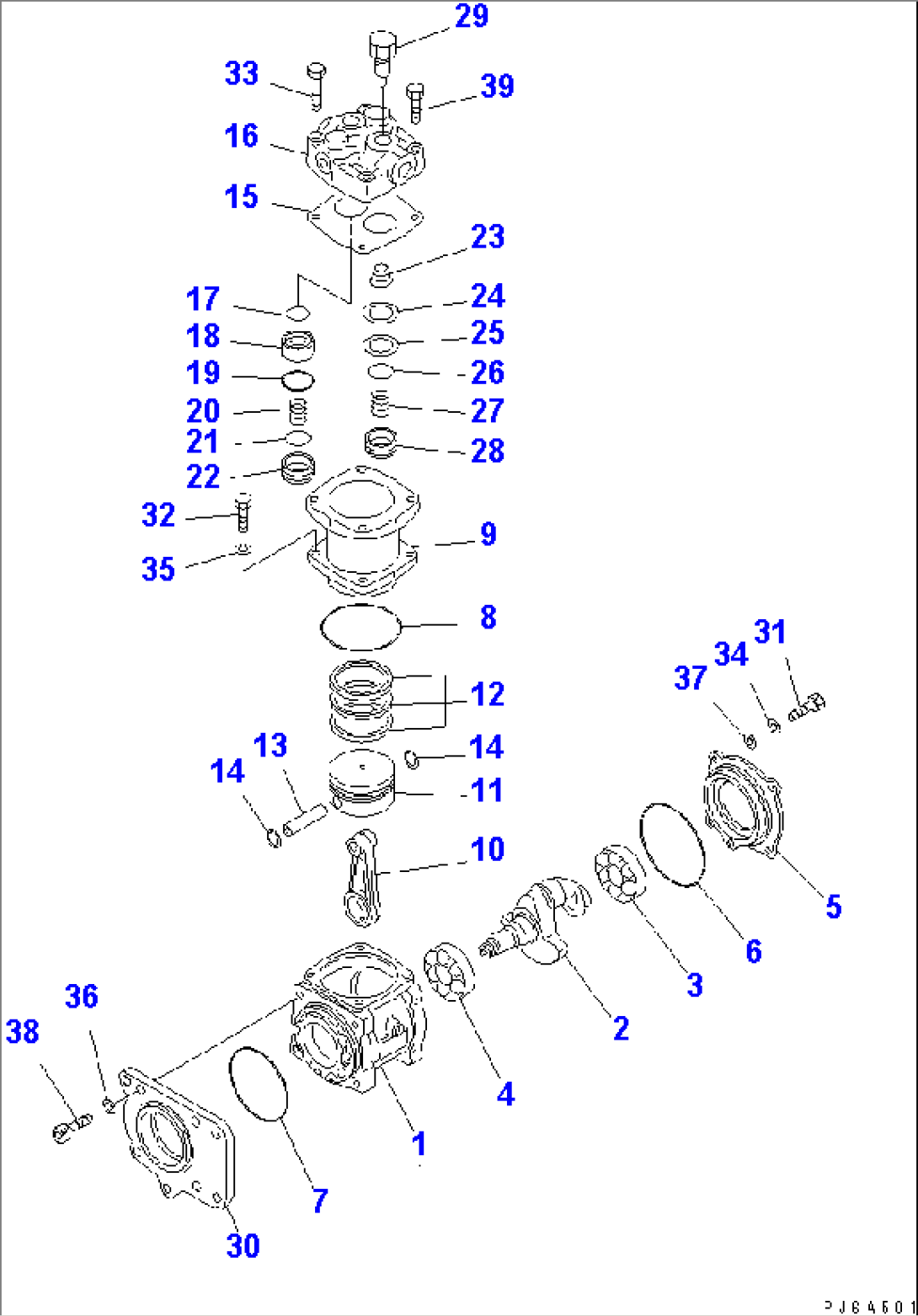 AIR COMPRESSOR (INNER PARTS)(#110003-)