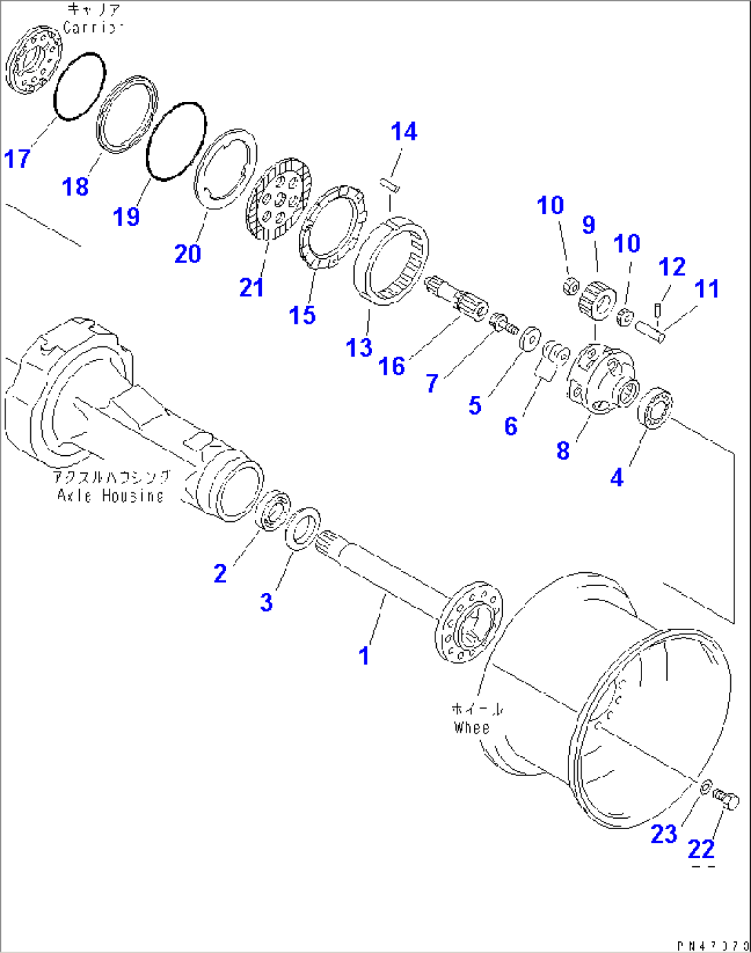 REAR WHEEL BRAKE AND REAR FINAL DRIVE(#50001-)