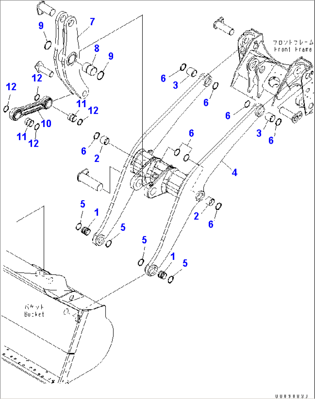 LIFT ARM AND BELL CRANK (FOR AUTO GREASE)(#65001-)
