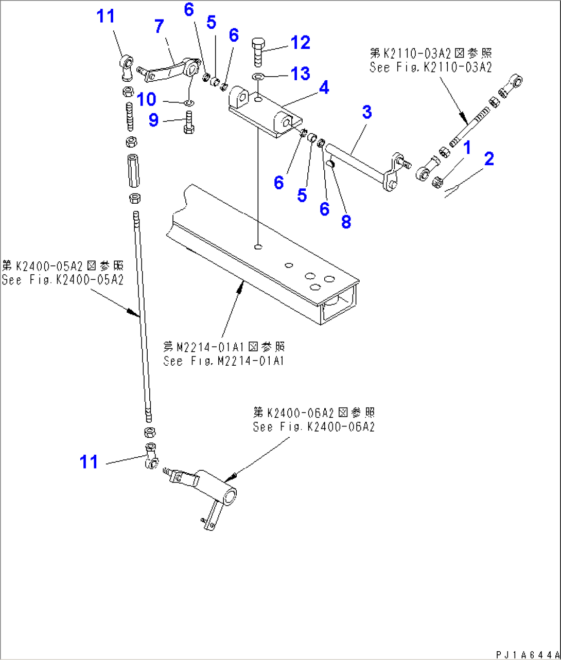 SHUTTER CONTROL LEVER LINKAGE(#37613-)