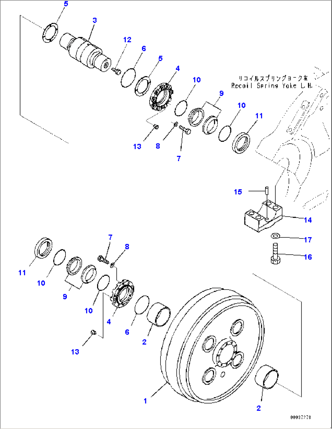 Track Frame, Front Idler, L.H. (#30147-30399)