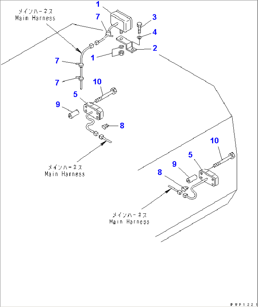 WIRING (REAR WORK LAMP AND TAIL LAMP) (ITALIAN SPEC.)