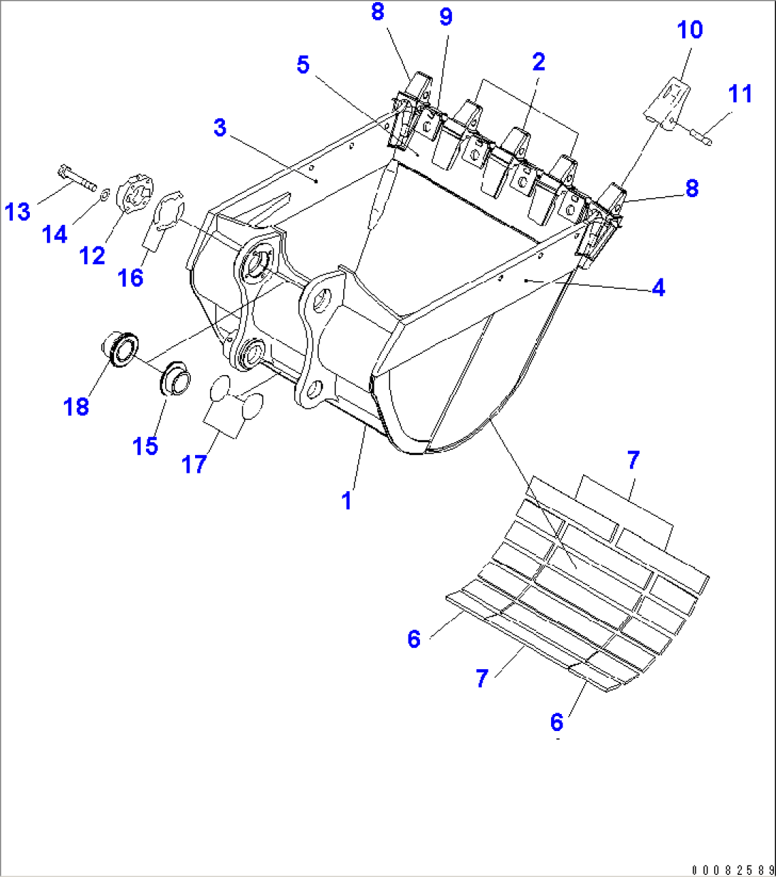 BUCKET¤ 1.4M3¤ 1340MM (HEAVY DUTY) (50 HOURS LUBRICATING)