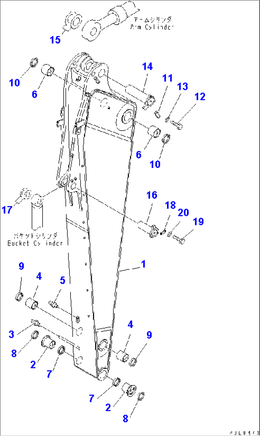 ARM (5.7M) (FOR BACKHOE)(#35001-)