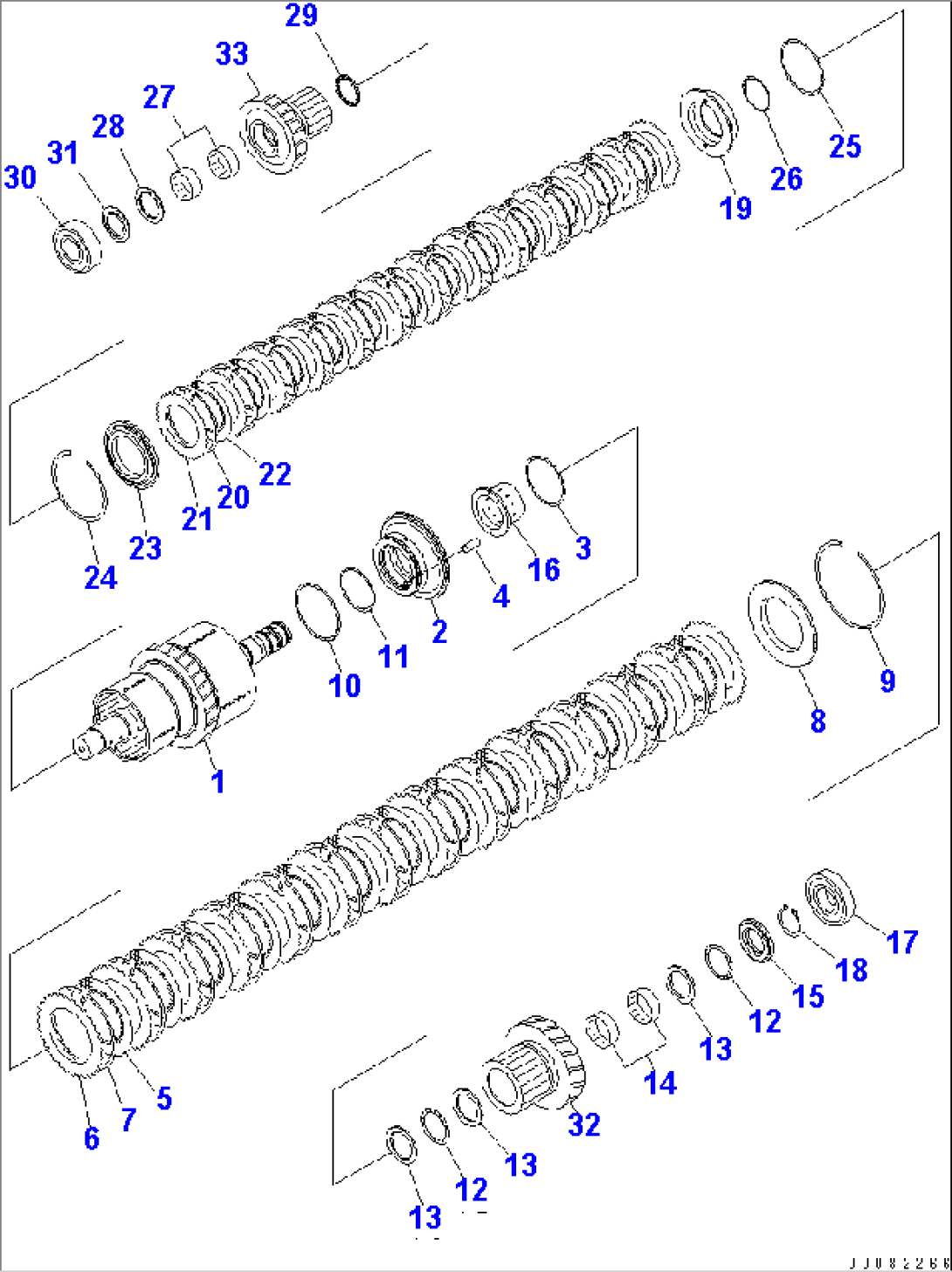 TRANSMISSION (FORWARD AND REVERSE CLUTCH)(#90001-)