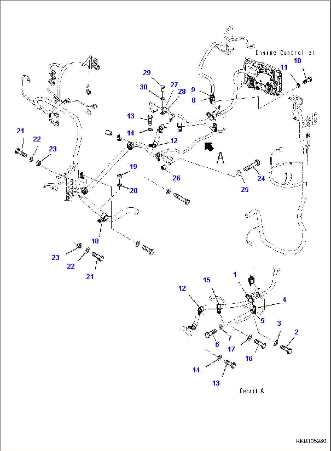 ELECTRIC WIRING HARNESS, WIRING HARNESS CLAMP, REVOLVING FRAME (1/3)