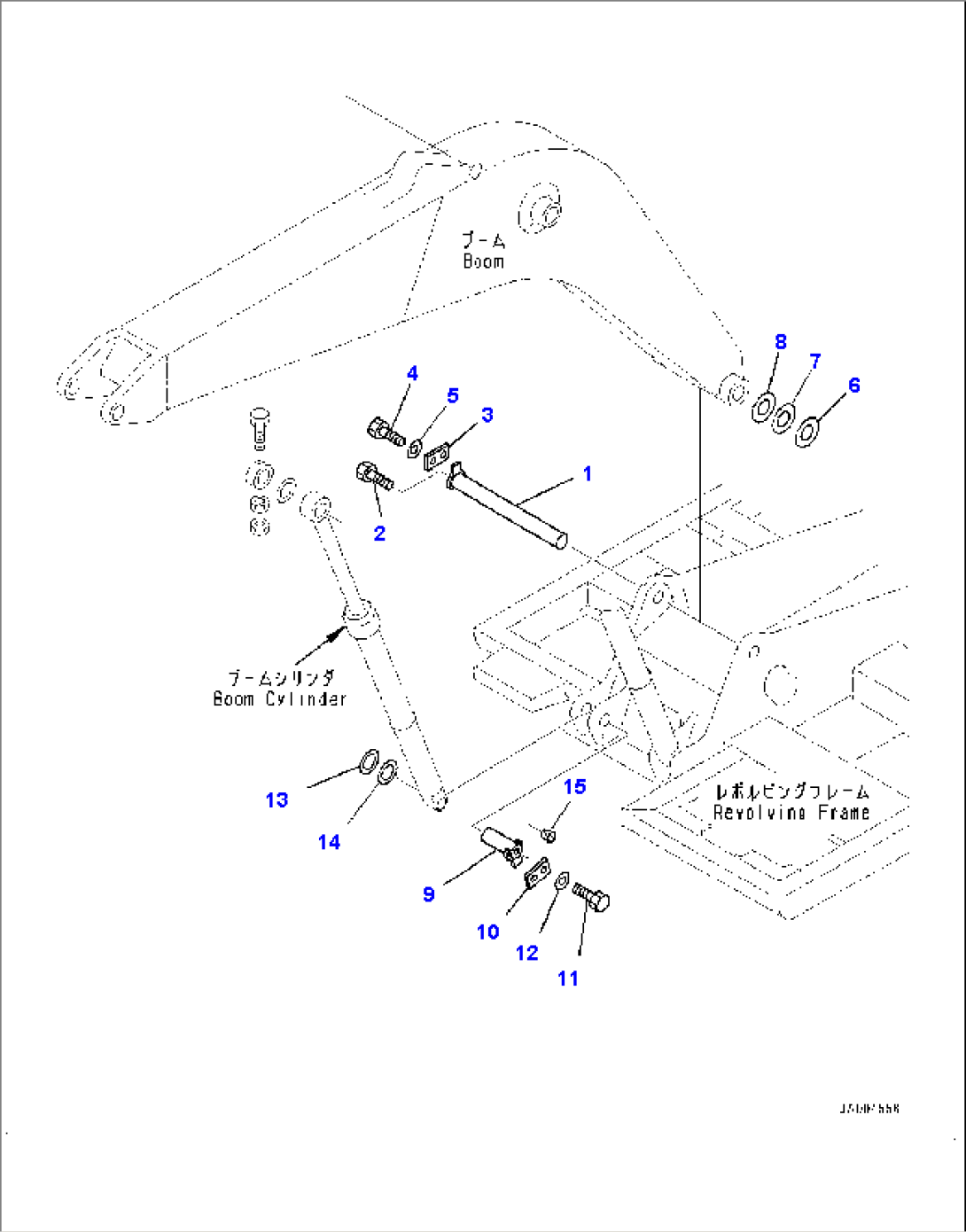 Boom Foot Pin, 100 Hours Greasing Type