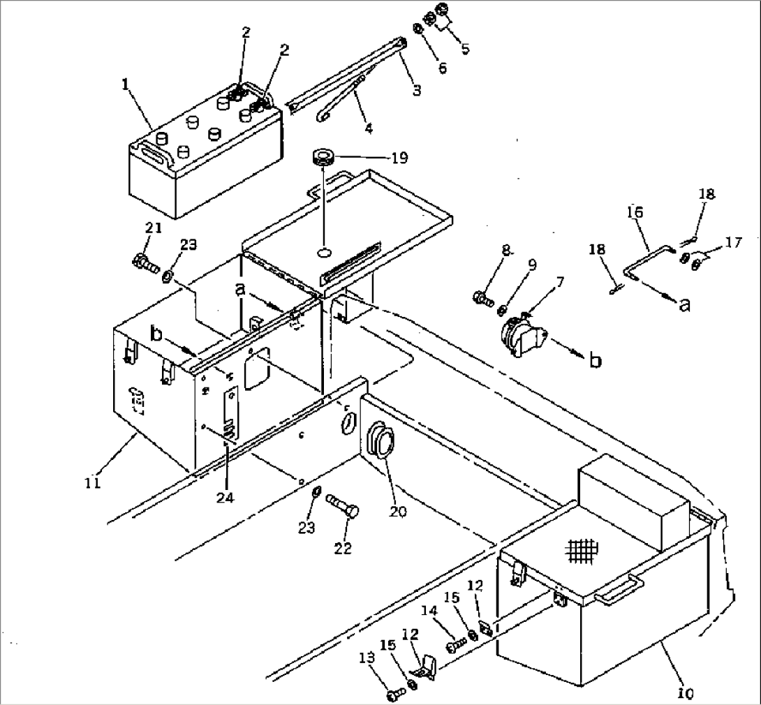 BATTERY AND BATTERY BOX
