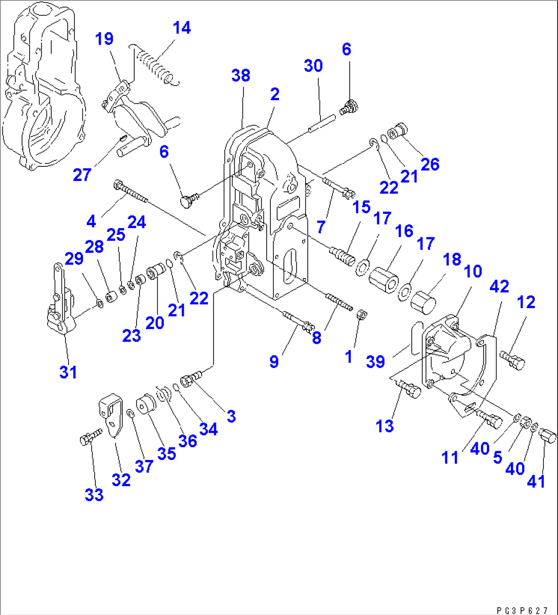 FUEL INJECTION PUMP (GOVERNOR) (2/2) (INNER PARTS)(#100413-)