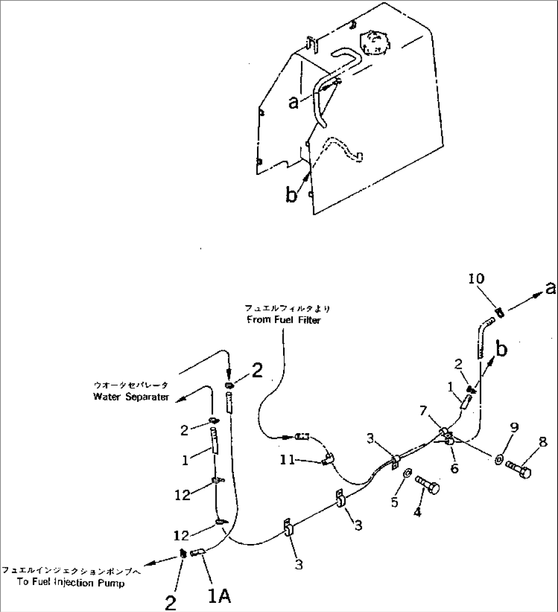 FUEL PIPING (WITH WATER SEPARATOR)(#42001-42722)