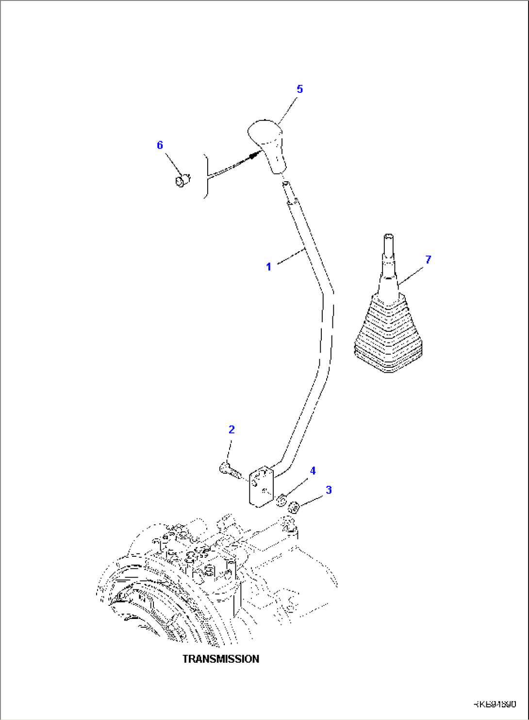 TRANSMISSION CONTROL LEVER