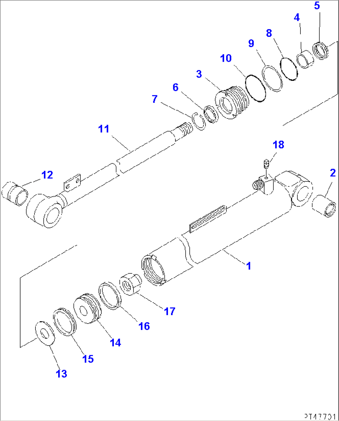 DUMP CYLINDER(#50001-)