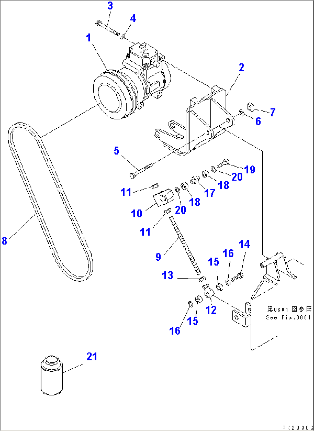 AIR CONDITIONER (1/7) (AIR COMPRESSOR AND SERVICE CAN OFCOOLING MEDIUM GAS)(#2269-)