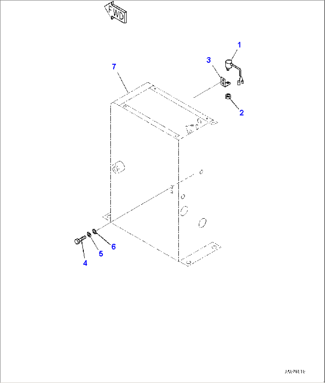 Floor Frame, Back-up Lamp (#1001-)