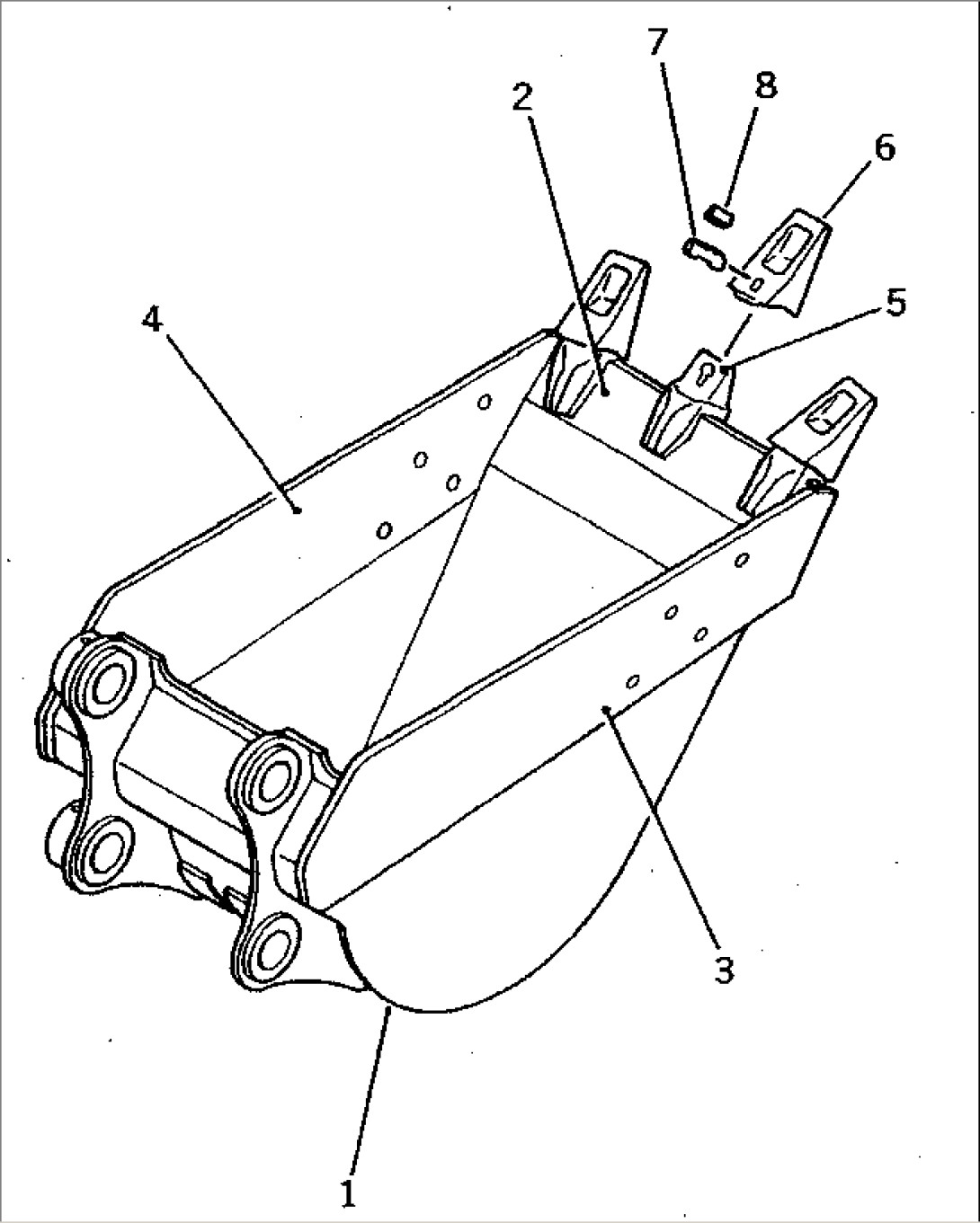 BUCKET 0.33M3¤ 560MM (VERTICAL PIN TYPE)
