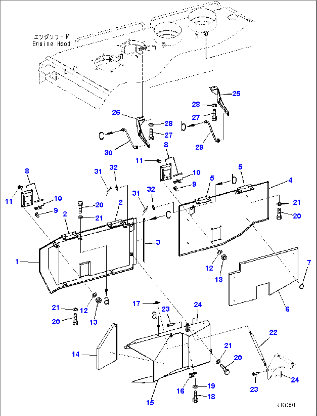 Engine Hood and Side Cover Group, Side Cover (2/4) (#30147-)