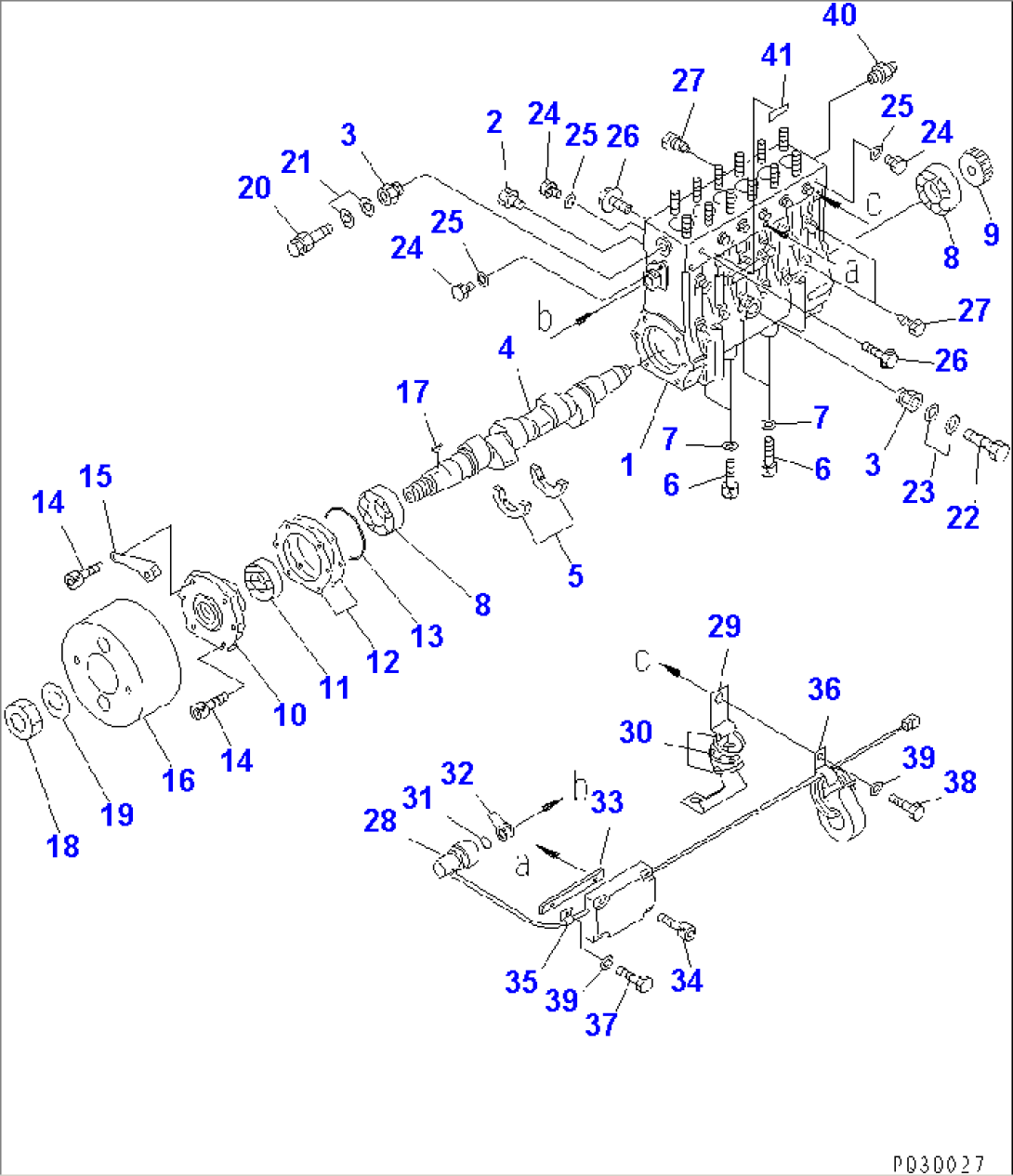 FUEL INJECTION PUMP (PUMP) (1/2) (E.C. REGULATION) (INNER PARTS)(#17726-)